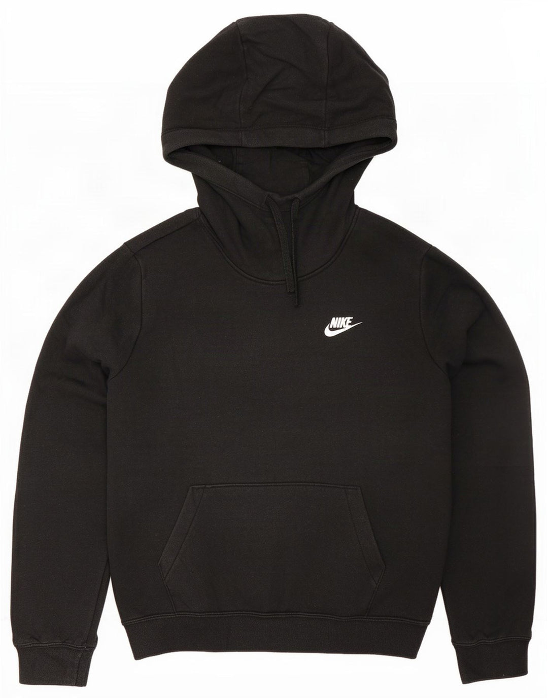 Felpa con cappuccio da uomo Nike, cotone medio nero