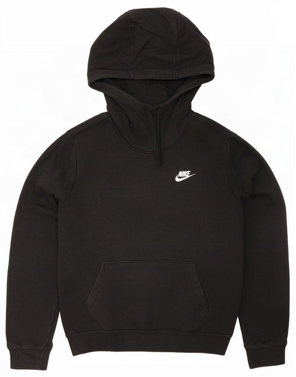 Felpa con cappuccio da uomo Nike, cotone medio nero