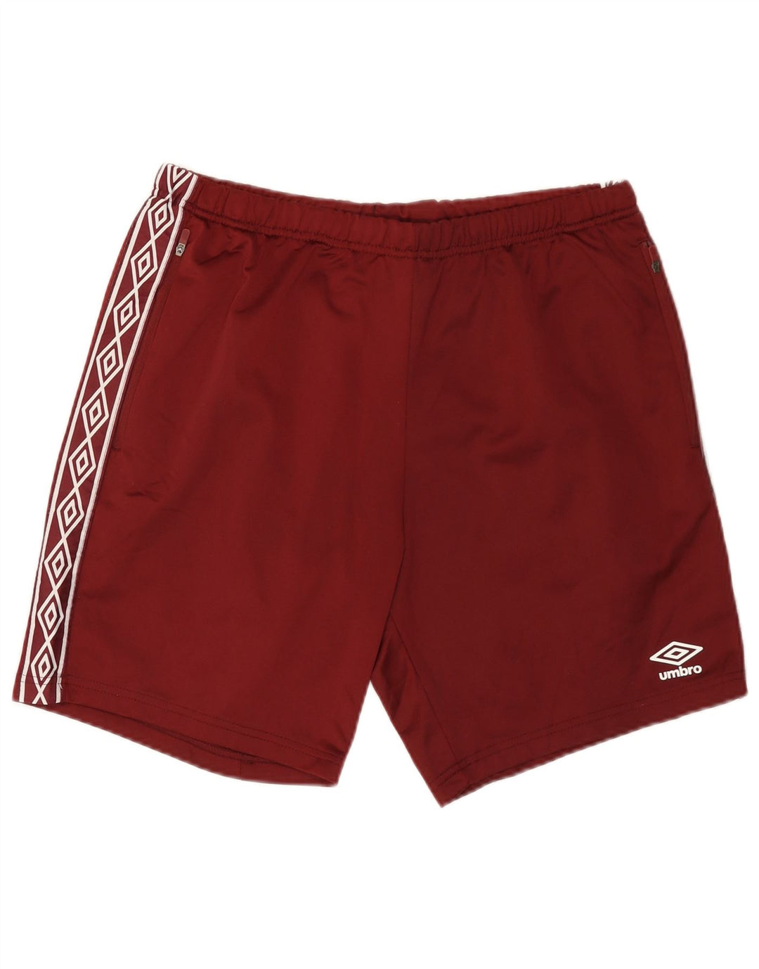 Pantaloncini sportivi grafici da uomo Umbro grandi in poliestere bordeaux