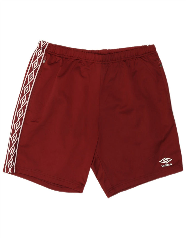 Pantaloncini sportivi grafici da uomo Umbro grandi in poliestere bordeaux