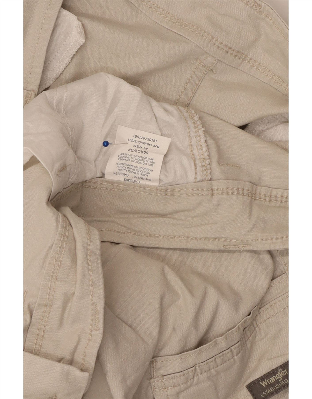 Pantaloncini cargo da uomo WRANGLER W44 2XL Cotone beige