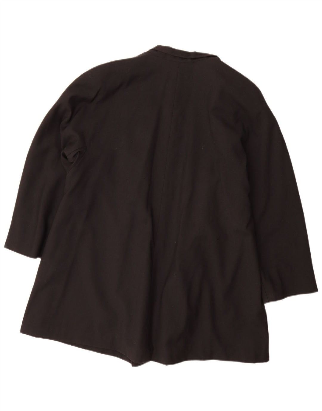 Soprabito oversize aperto da donna vintage IT 40 piccolo in lana vergine nera