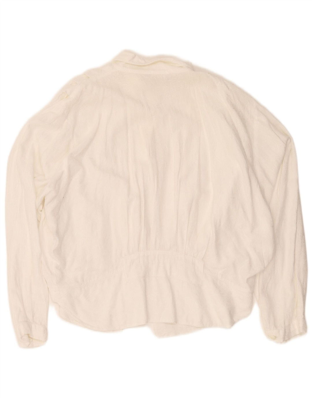 Camicetta camicia vintage da donna UK 16 grande cotone bianco