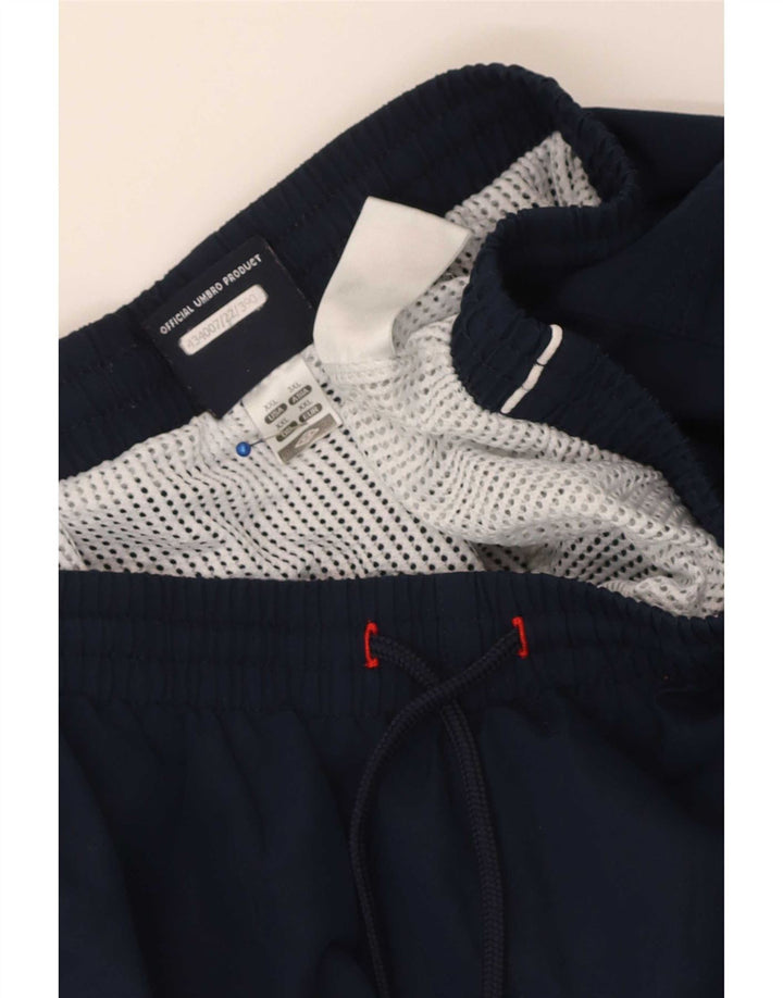 Pantaloncini sportivi grafici da uomo Umbro 2XL poliestere blu navy
