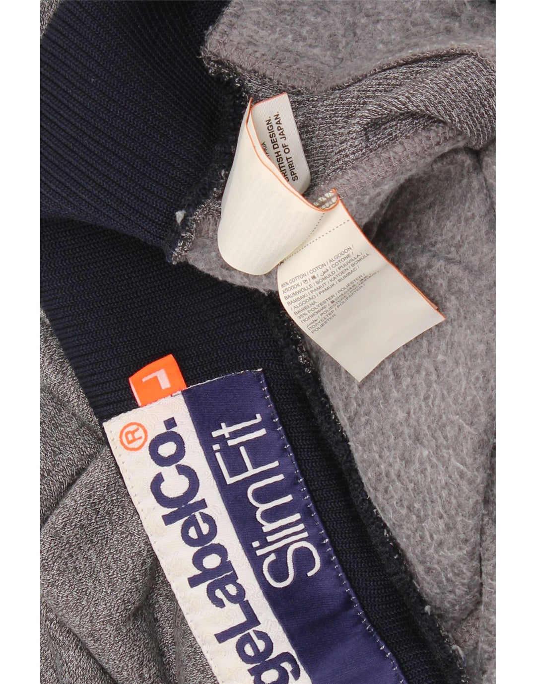 Pantaloncini sportivi slim fit da uomo SUPERDRY di grandi dimensioni in cotone grigio