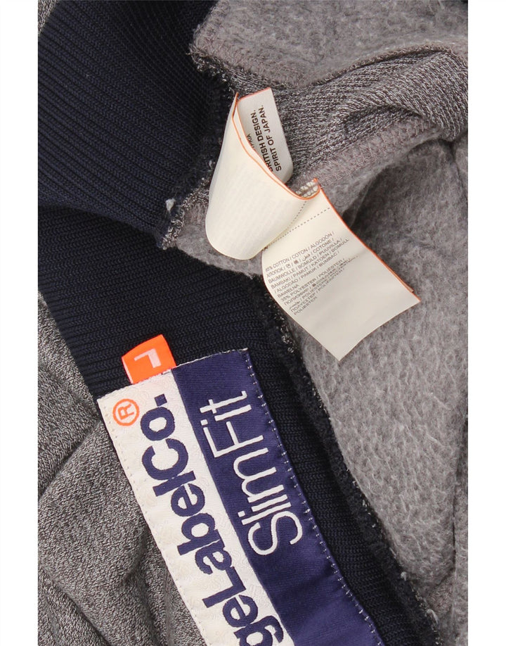 Pantaloncini sportivi slim fit da uomo SUPERDRY di grandi dimensioni in cotone grigio