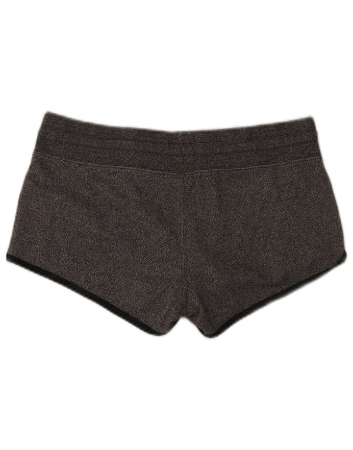Pantaloncini sportivi vintage da donna UK 14 grigio medio chiazzato