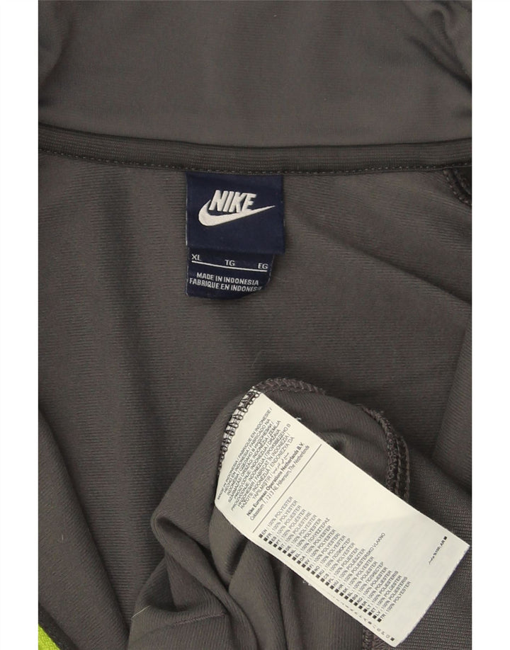 Giacca da tuta da uomo NIKE XL in poliestere color block grigio