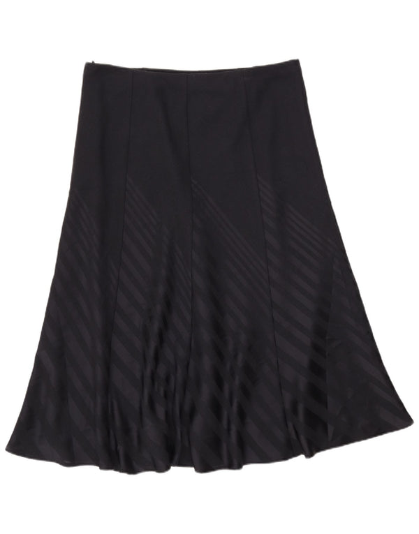 Gonna a trapezio da donna Marks & Spencer UK 16 grande W36 a righe blu navy