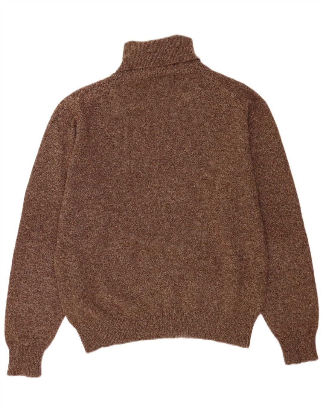 Maglione Kappa da uomo a collo alto, maglione grande, in lana screziata marrone