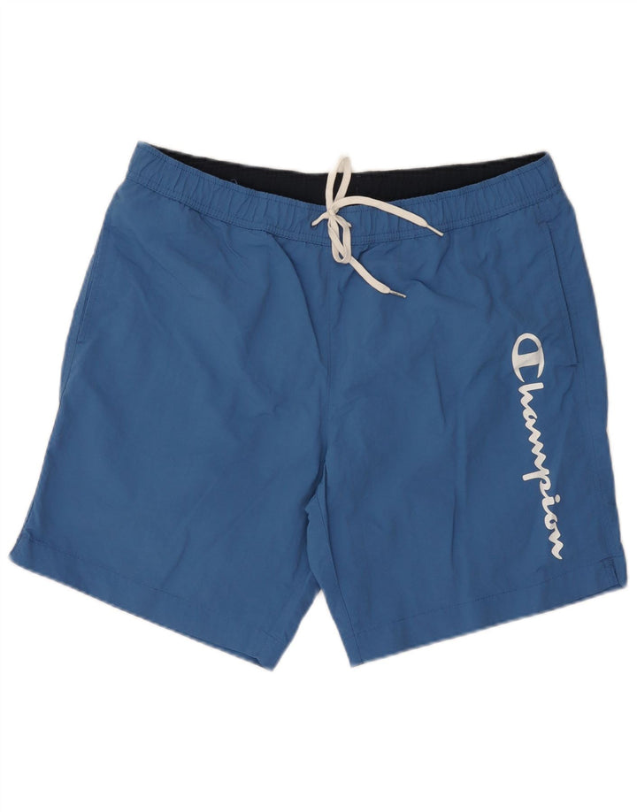 Pantaloncini da bagno grafici da uomo Champion 2XL Blu