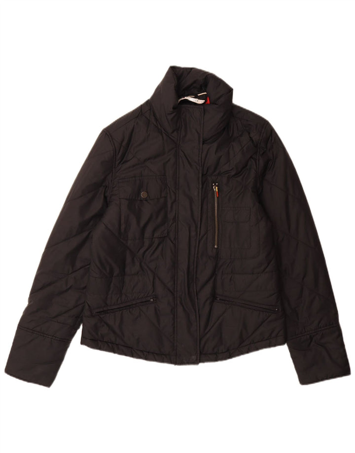 Giacca imbottita da donna Tommy Hilfiger UK 16 grande poliestere nero