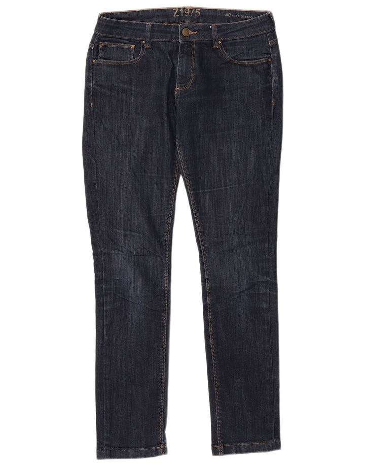 Jeans skinny da donna a vita media ZARA EU 40 medio W30 L30 blu navy