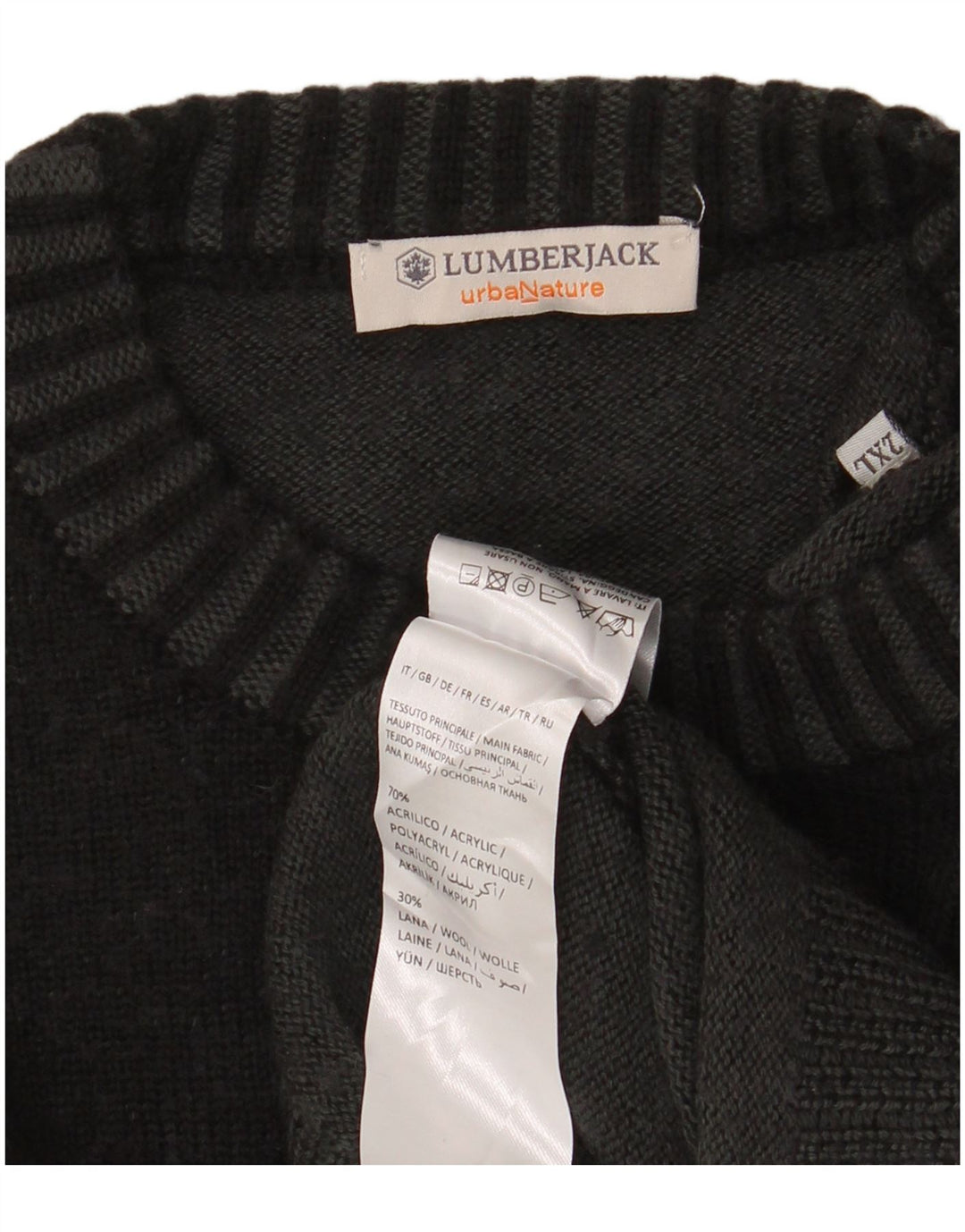 LUMBERJACK Maglione maglione girocollo da uomo 2XL Acrilico grigio