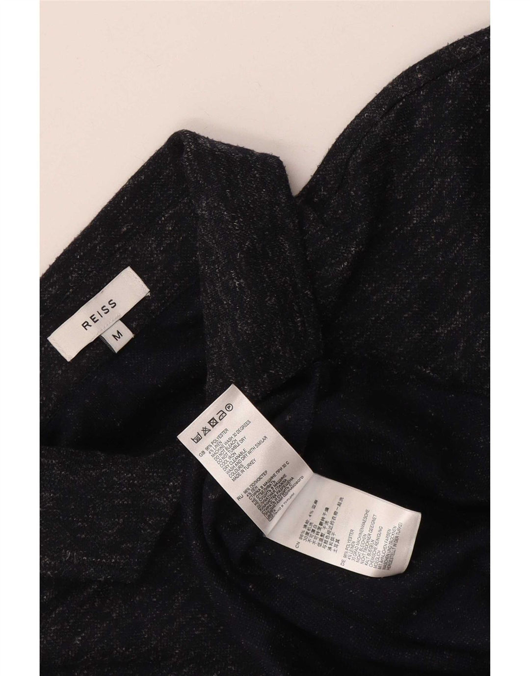 Polo da uomo Reiss media poliestere screziato blu navy