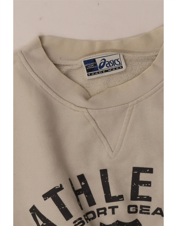 Felpa grafica da uomo Asics, maglione 2XL Beige