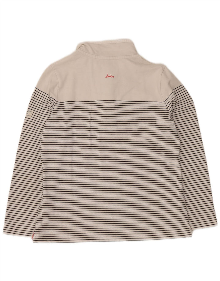 JOULES Felpa da donna Maglione UK 14 Medium Off White Striped