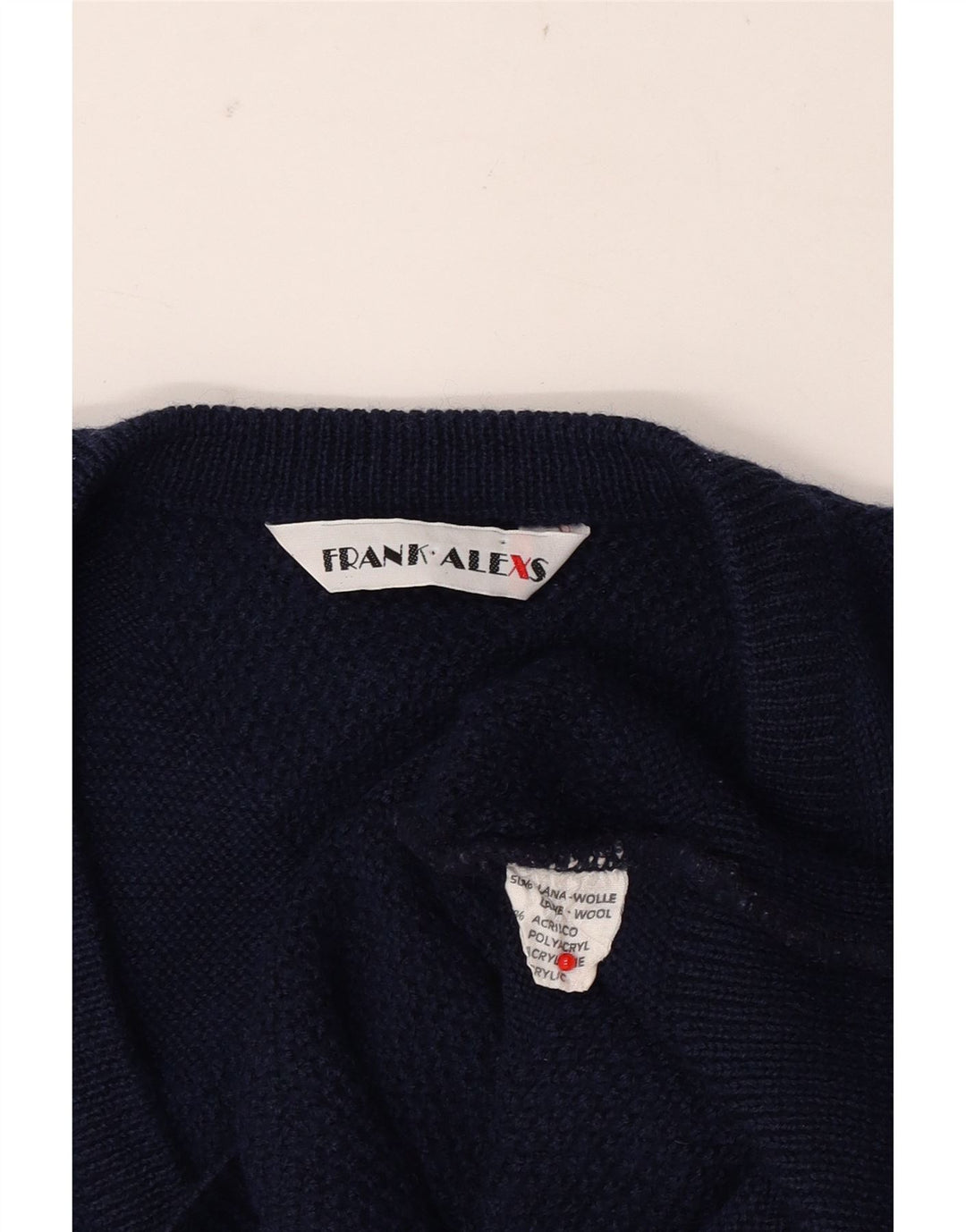 Canotta da uomo Frank Alexs, canotta media in lana blu navy
