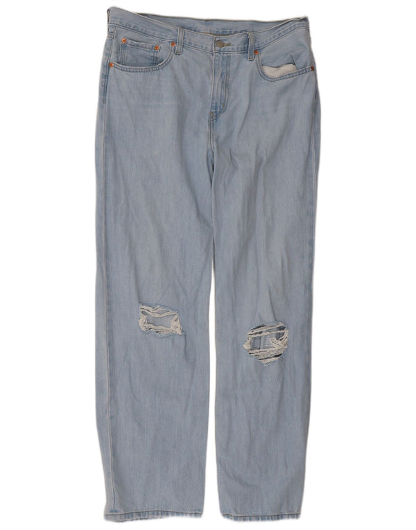 Jeans dritti invecchiati Levi's da uomo W36 L30 Blu