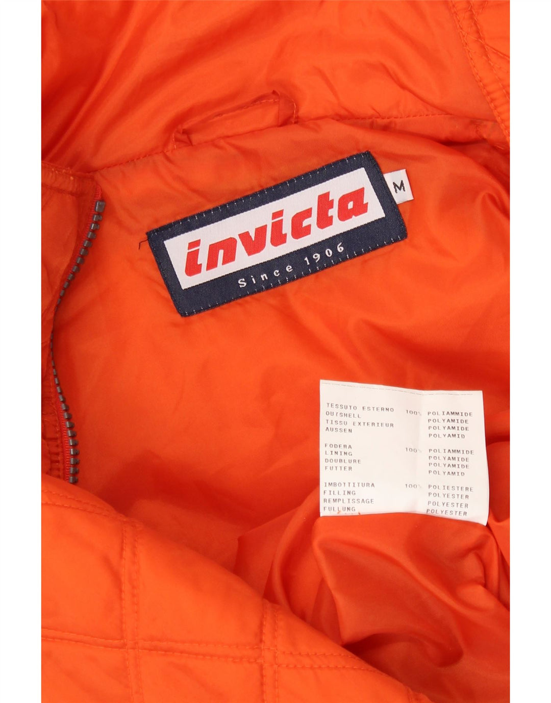 Gilet trapuntato da uomo INVICTA UK 38 poliestere arancione medio