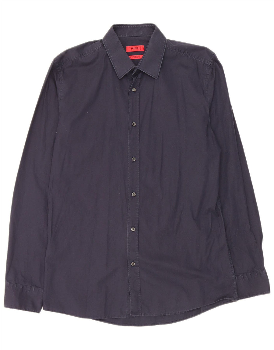 Camicia da uomo extra slim fit Hugo Boss taglia 40 cotone medio blu navy