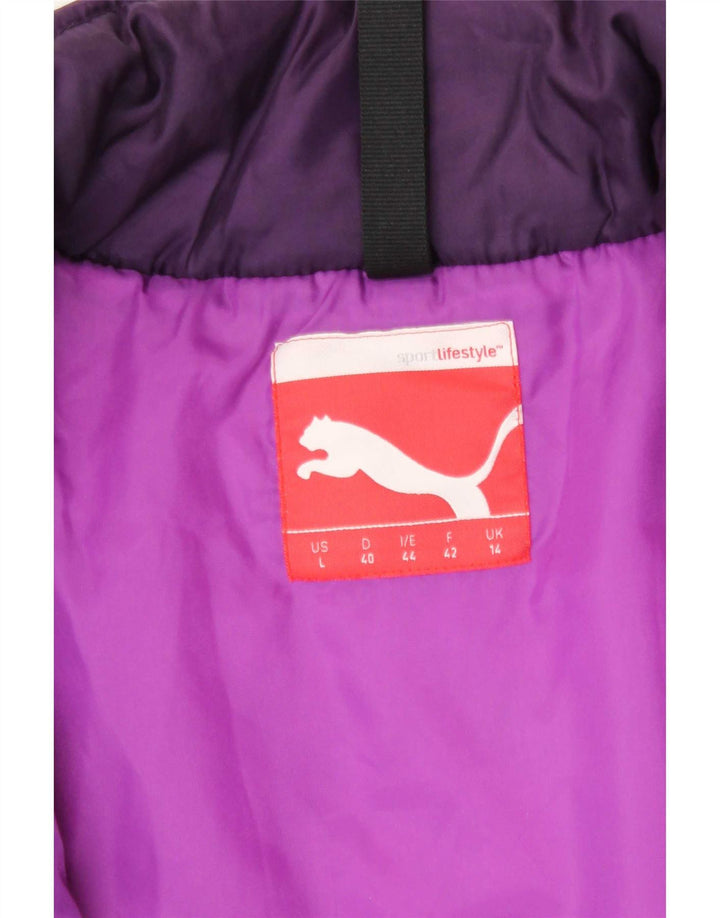 Giacca imbottita da donna Puma UK 14 Large Viola Poliestere