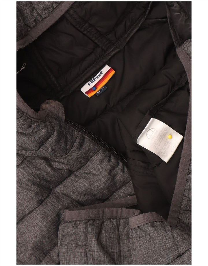 Giacca imbottita con cappuccio da donna Ellesse UK 14 Sport in poliammide grigio medio