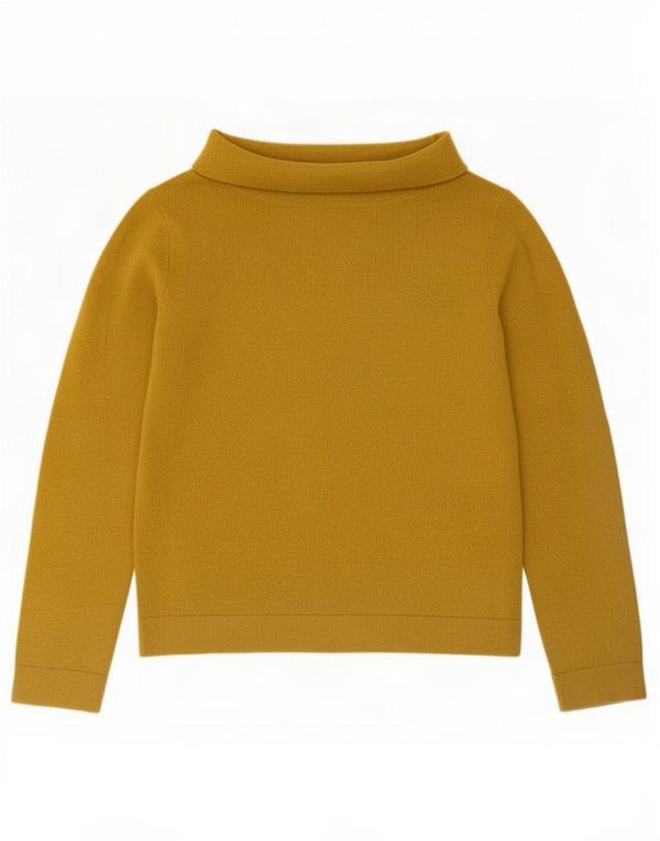Maglione maglione a collo alto da donna Hobbs UK 14 lana gialla media