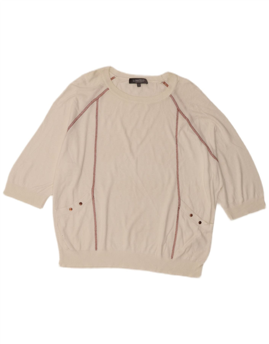 Maglione maglione con scollo a barca da donna Marks & Spencer UK 14 grande bianco