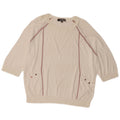 Maglione maglione con scollo a barca da donna Marks & Spencer UK 14 grande bianco