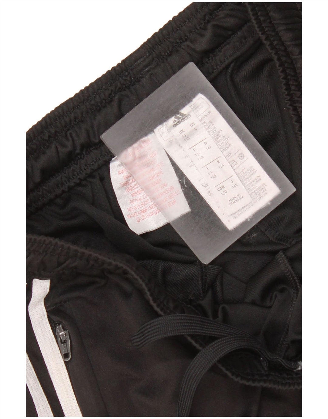 Pantaloncini sportivi Adidas Climalite da ragazzo 13-14 anni in poliestere nero