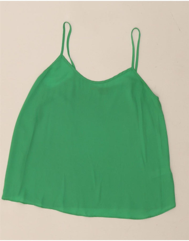 Topshop Canottiera da donna UK 10 Small Verde Poliestere