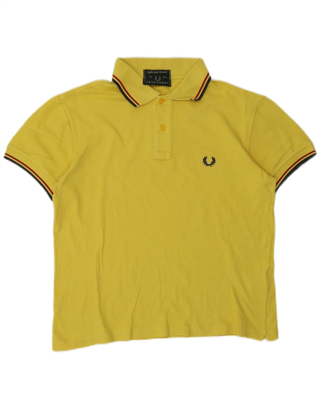Polo da uomo Fred Perry in cotone a righe gialle medie
