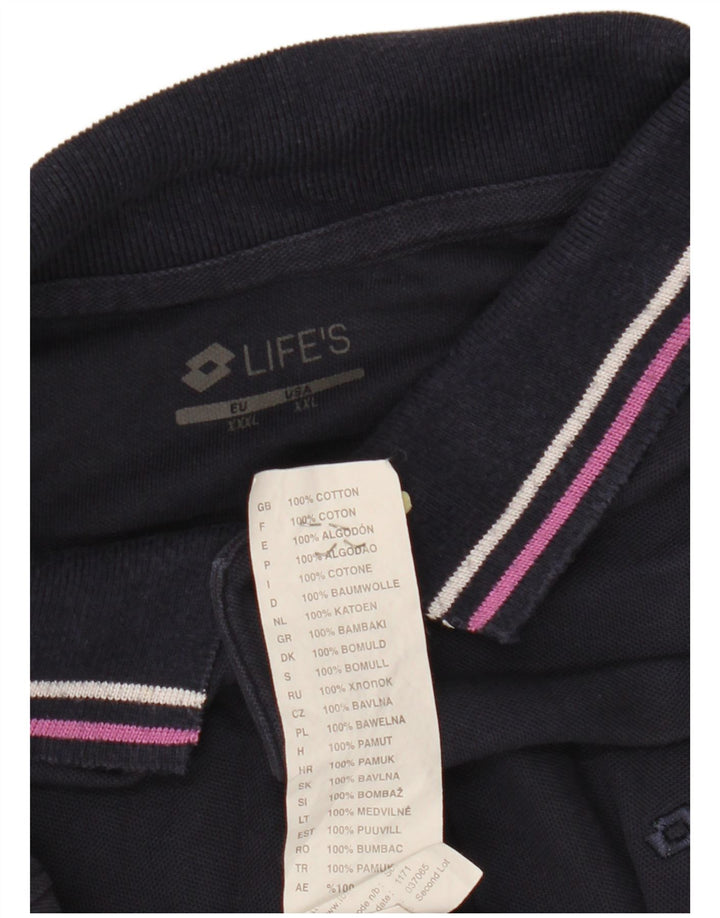 Polo da uomo LOTTO 2XL in cotone blu navy