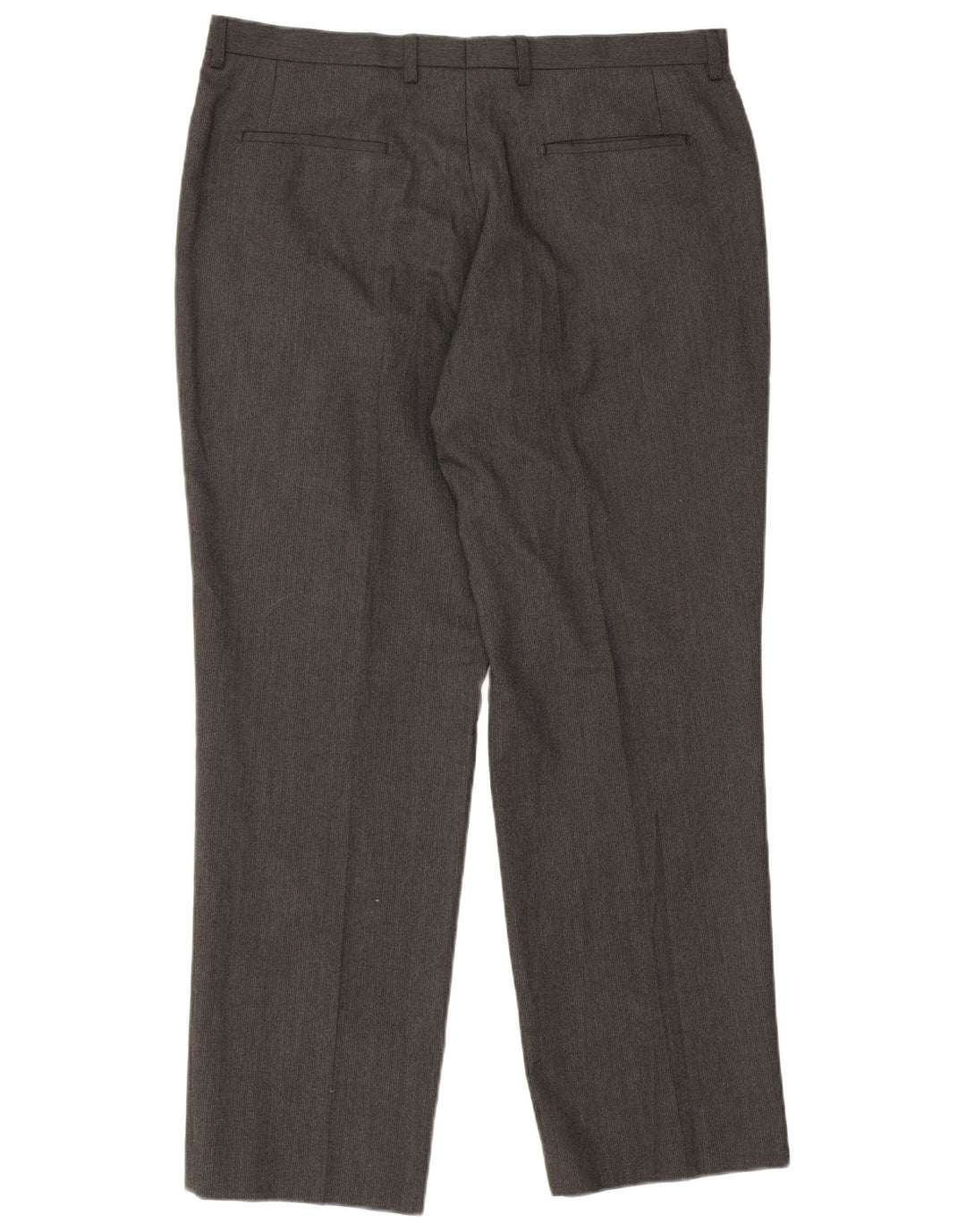 Pantaloni da abito dritti da uomo Marks & Spencer W38 L31 gessato grigio