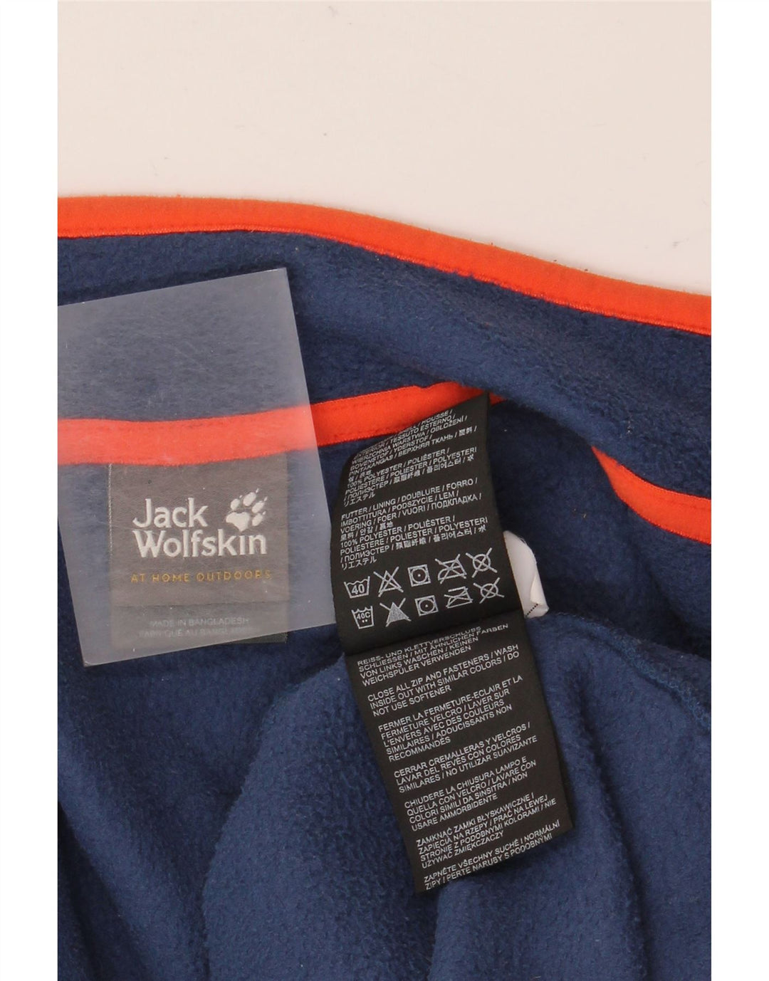 Giacca in pile foderata per ragazzi Jack Wolfskin 13-14 anni poliestere blu navy