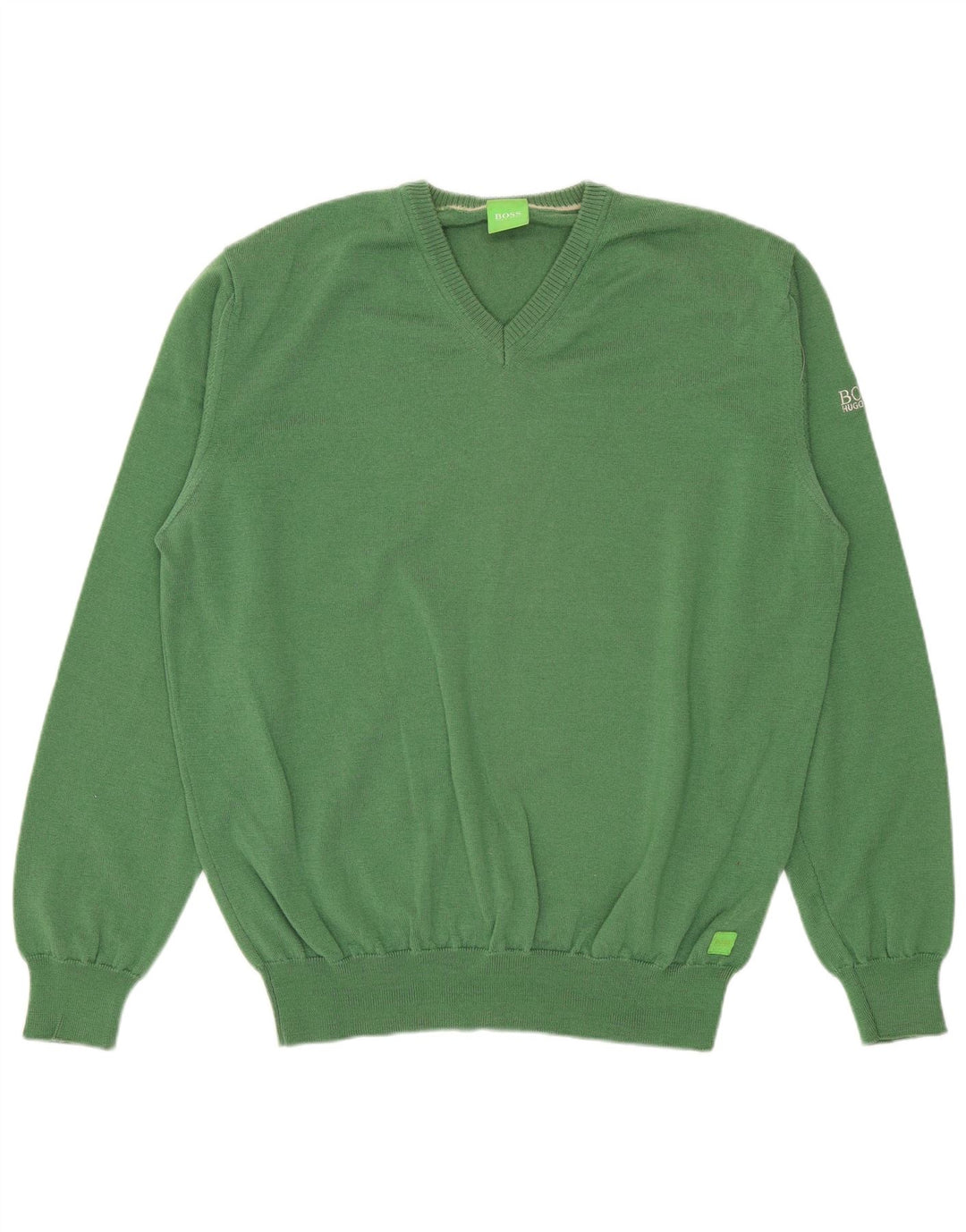 Maglione da uomo HUGO BOSS con scollo a V grande verde