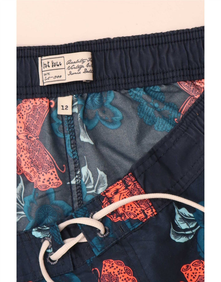 Pantaloncini da bagno da donna Fat Face UK 12 Poliestere floreale medio blu navy