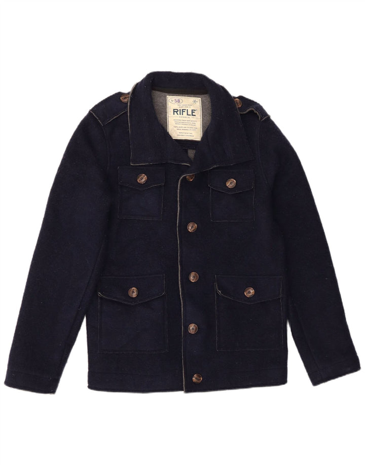 Giacca militare da uomo Rifle UK 40 Large Blu Navy Poliestere