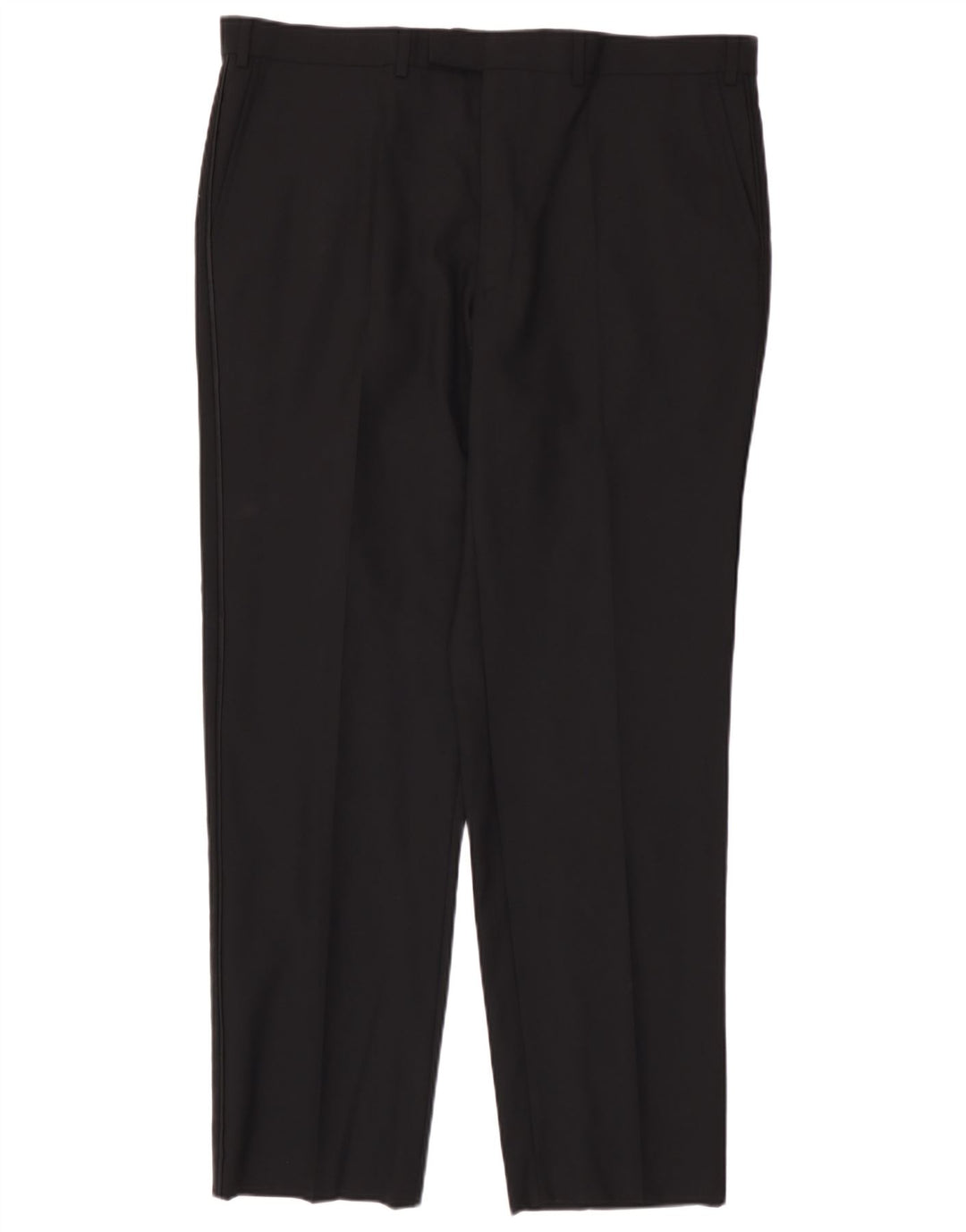 Pantaloni da abito dritti da uomo Marks & Spencer W40 L33 lana nera