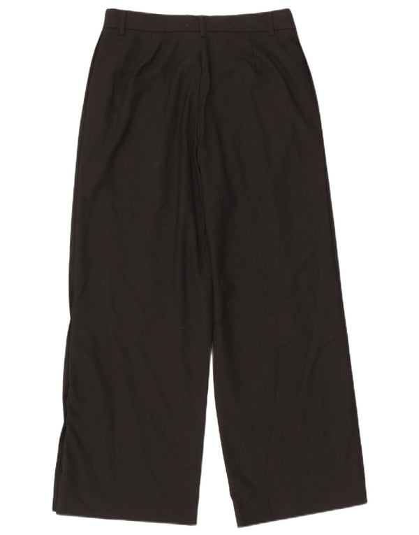Pantaloni casual a gamba larga da donna Zara piccoli W26 L28 poliestere nero
