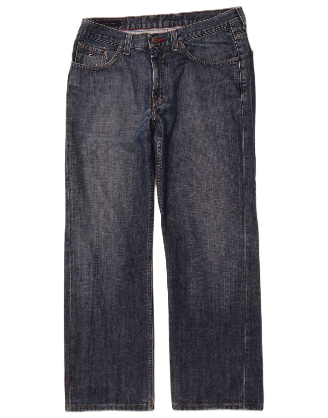 TOMMY HILFIGER Jeans dritti da uomo W34 L32 cotone blu