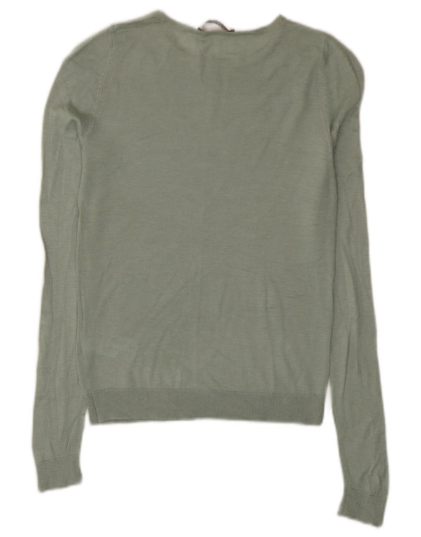 Maglione maglione con scollo a barca da donna Oasis UK 6 XS verde viscosa