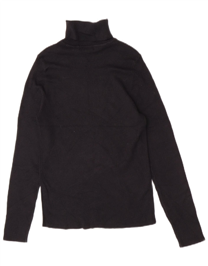 Maglione maglione a collo alto da donna Marks & Spencer UK 12 medio nero