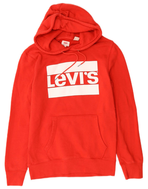 Maglione con cappuccio grafico da uomo Levi's piccolo in cotone rosso