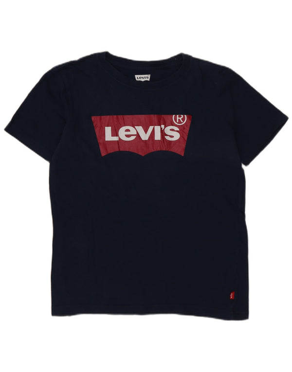 T-shirt grafica per ragazzi Levi's Top 9-10 anni Logo blu navy