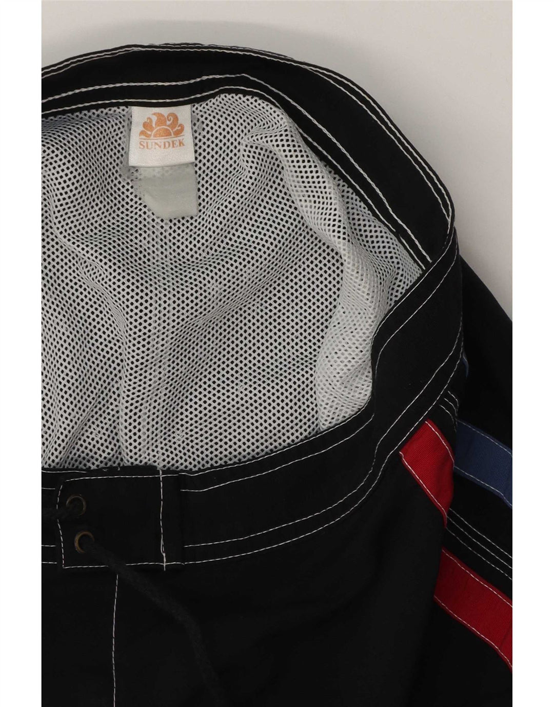 Pantaloncini da bagno da uomo Sundek nylon color block medio nero