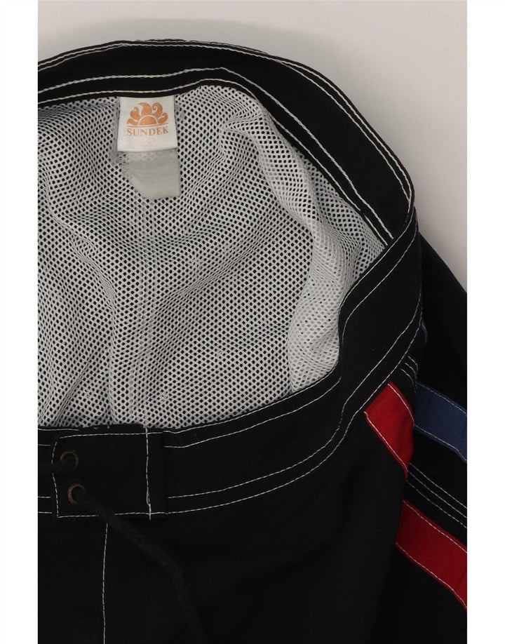 Pantaloncini da bagno da uomo Sundek nylon color block medio nero
