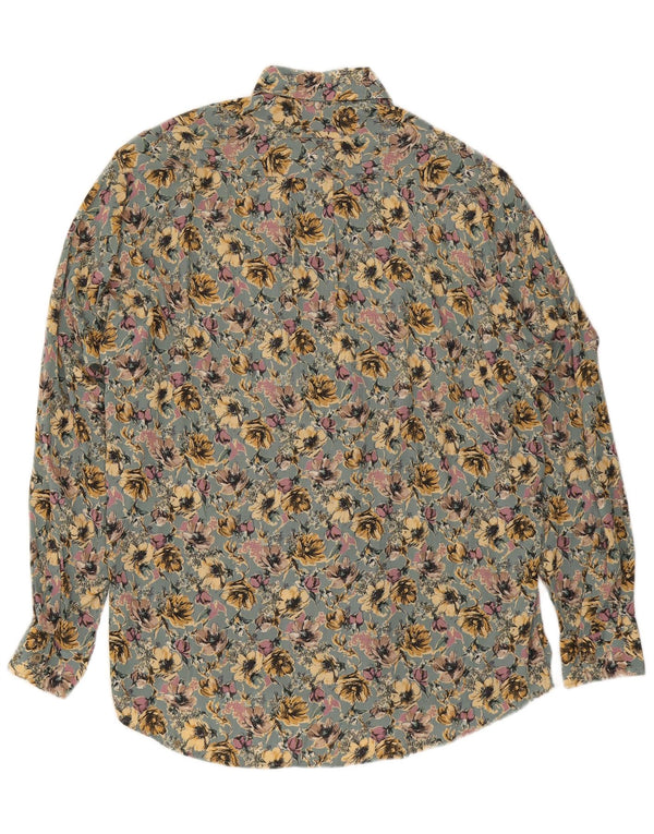 Camicia da uomo Daniel Dodd in viscosa floreale verde medio