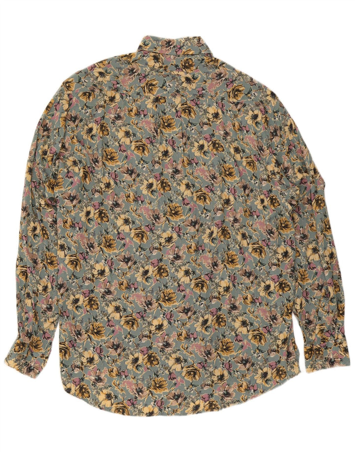 Camicia da uomo Daniel Dodd in viscosa floreale verde medio